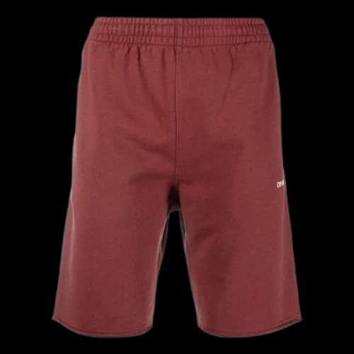 Off-White FW22 Solid Color Logo Printing Sports Shorts Ordinary Version Red