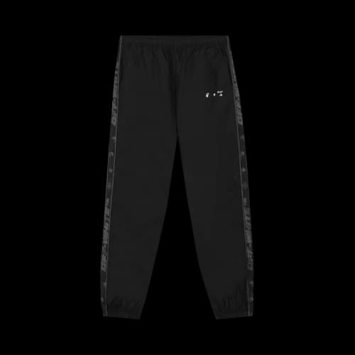 Off-White SS21 Logo Printing Sports Pants Version Black
