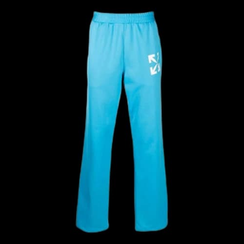 Off-White SS22 Solid Color Logo Printing Straight Sports Pants/Trousers/Joggers Autumn Slim Fit Blue