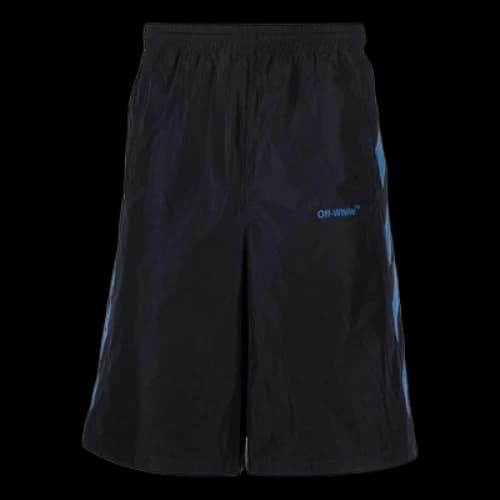 Off-White Diag-Stripe Shorts 'Black'