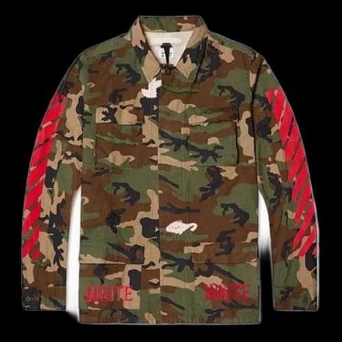 Off-White Camouflage Ribbon Jacket Shirt Men's Camouflage