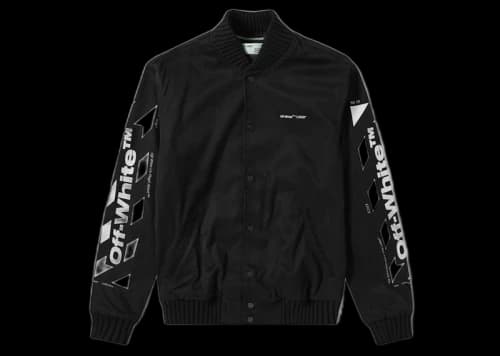 OFF-WHITE Diag Logo Bomber Jacket Black