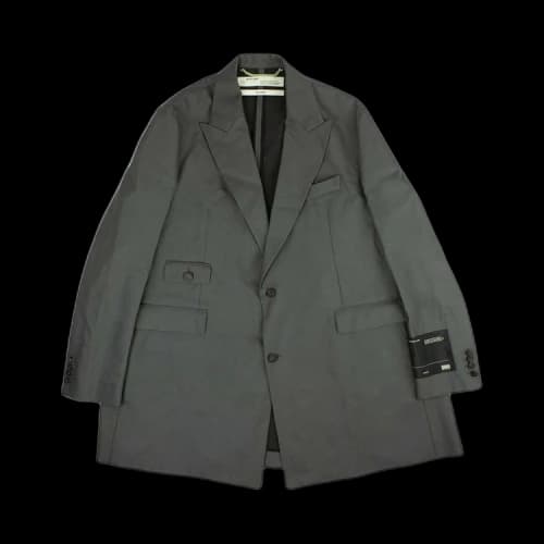 Off-White Oversized Long Wool Coat 'Green'