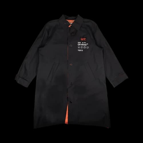Off-White Oversized Raincoat Jacket 'Black'