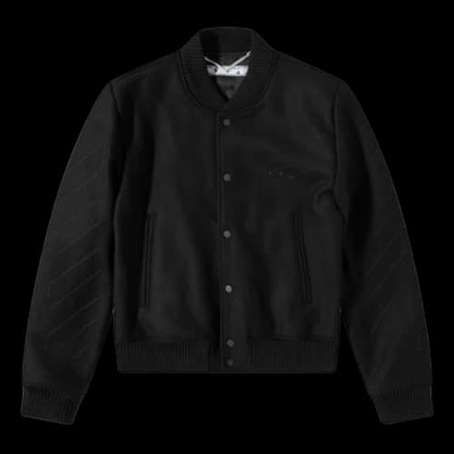 Off-White Classic Diagonal Varsity Jackets 'Black'