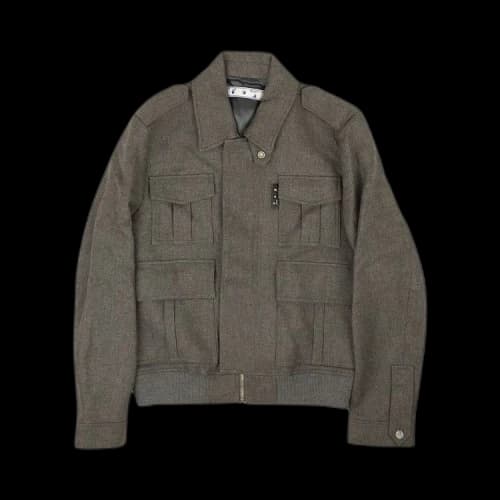 Off-White SS21 Logo Multiple Pockets Jacket Gray