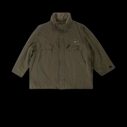 Off-White Oversized Hooded Coat 'Green'