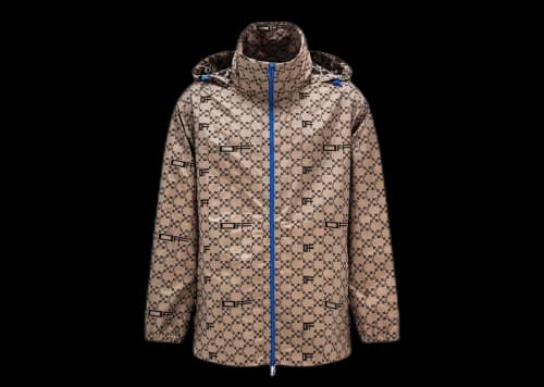 OFF-WHITE Monogram Allover Windbreaker Jacket Camel/Black
