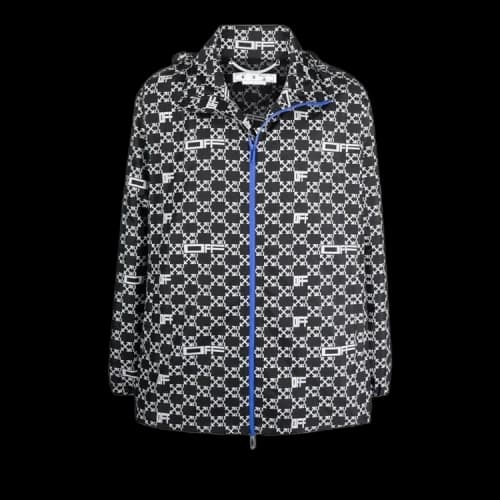 Off-White Monogram Allover Windbreaker Jacket 'Black'