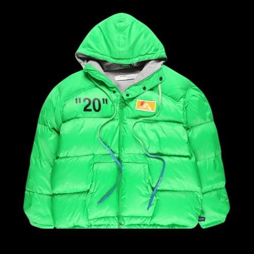 Off-White Zipped Puffer 'Green'