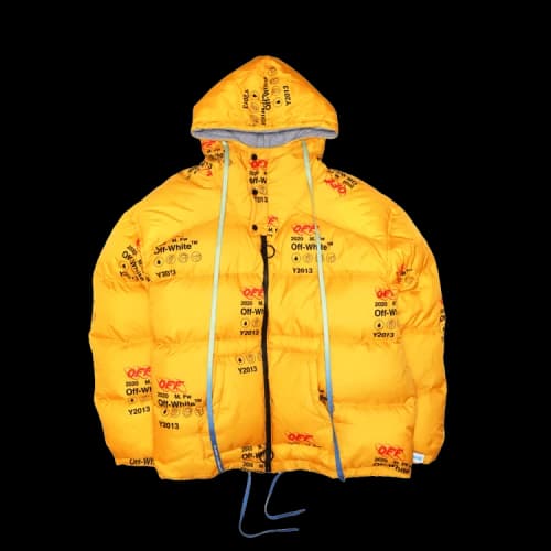 Off-White Industrial Zipped Puffer 'Yellow'