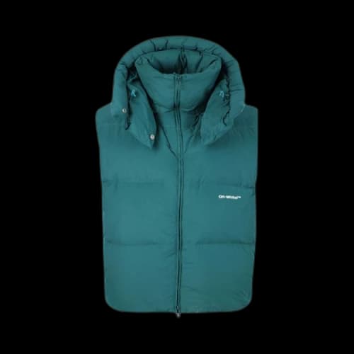 Off-White Bounce Hooded Down Vest 'Irish White'
