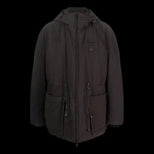 Off-White Zip-Up Long-Sleeved Padded Jacket 'Black'