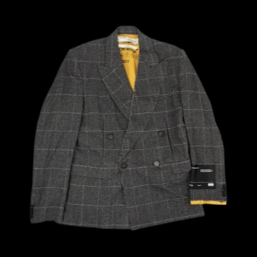 Off-White Check Print Blazer 'Grey'