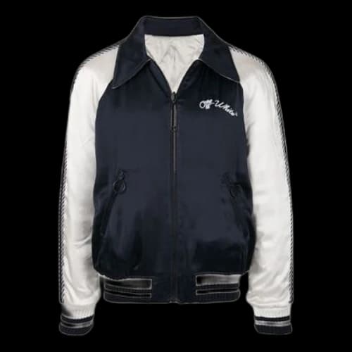 Off-White Double Sided Back Embroidered Jacket Navy Blue
