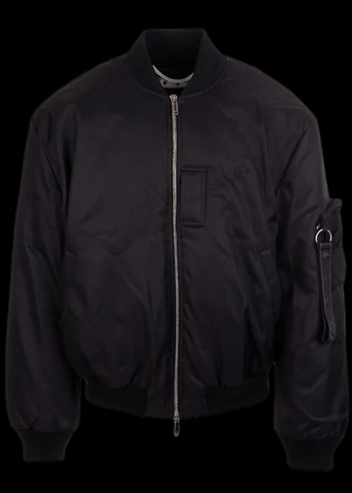 OFF-WHITE Embroidered Off Logo Bomber Jacket Black