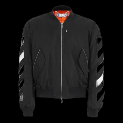 Off-White Printing Zipper Pocket Jacket Black