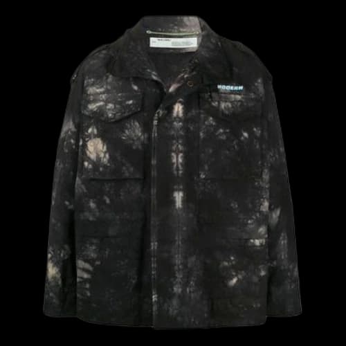 Off-White New Field Tie Dye Jacket Loose Fit Dark Green