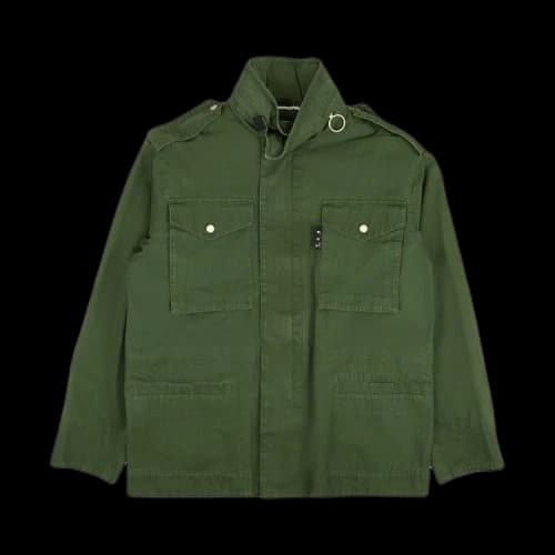 Off-White SS21 Arrows Pattern Zipper Hooded Jacket Ordinary Version Green