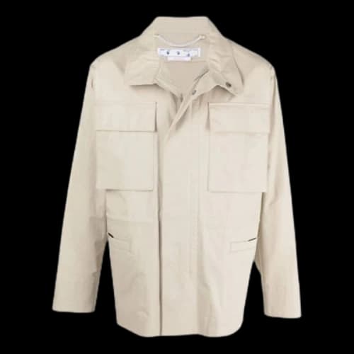 Off-White SS22 Arrow Pattern Jacket Brown