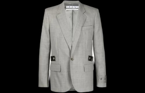 Off-White Unfinished Single Blazer 'Grey'