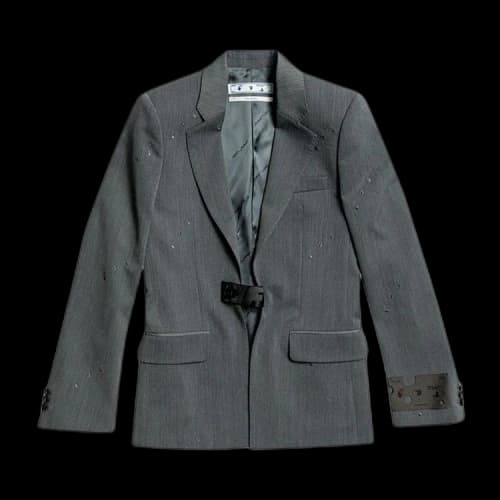 Off-White Industrial Belt Blazer 'Grey'