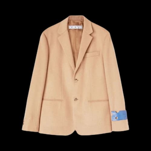 Off-White Tags Cashmere Relax Jacket 'Camel'