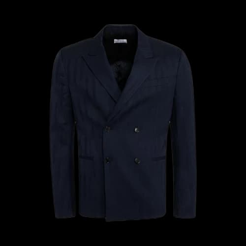 Off-White Shibori Jacquard Slim Double Breasted Jacket 'Sierra Leone'