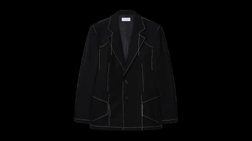 OFF-WHITE 00 Stitch Woolgab Relax Jacket Black