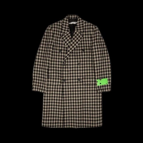 Off-White Wool Tag Vichy Skate Coat 'Grey'