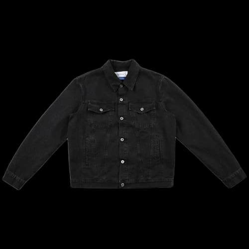 Off-White Canv Varsity Skate Trucker Jacket 'Black/White'