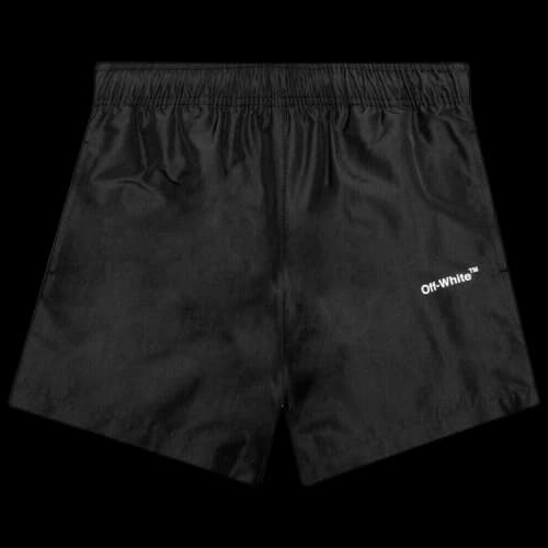 OFF-WHITE Diag Outline Swim Shorts Black/White