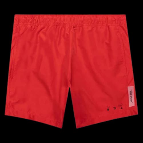 Off-White SS21 Logo Ordinary Version Red Shorts