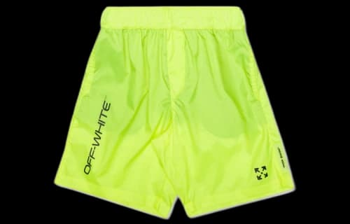 Off-White C/O VIRGIL ABLOH Waist Logo Sports Shorts Fluorescence Yellow