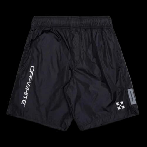 Off-White C/O VIRGIL ABLOH Waist Logo Sports Shorts Navy Blue