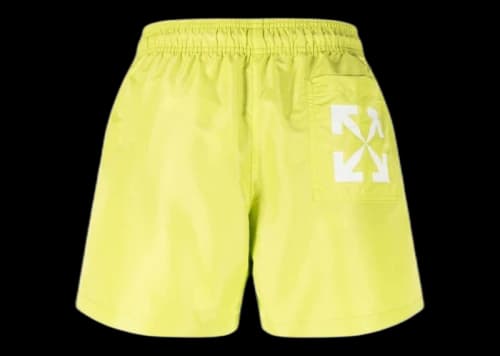 OFF-WHITE Arrows Print Swim Shorts Lime Green