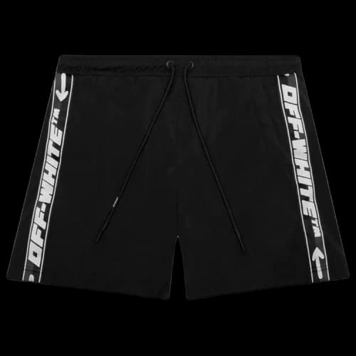 Off-White ATHL Logoband Swimshorts 'Black/White'