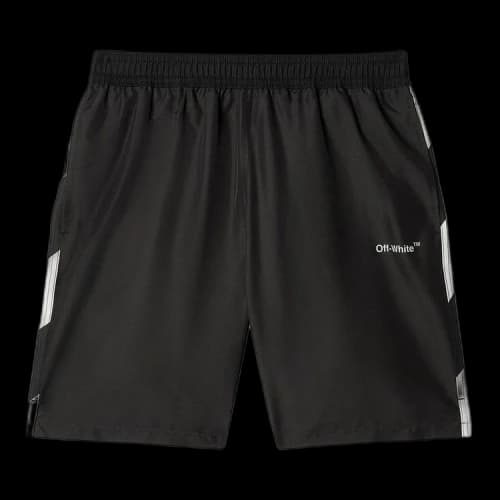 Off-White Diag Surfer Swimshorts 'Black/White'