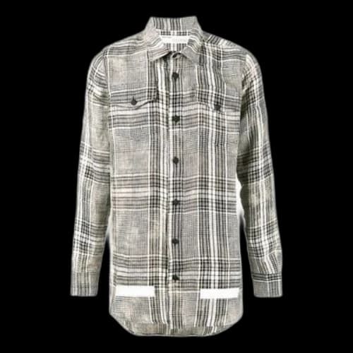 Off-White Men's Multicolor Cotton Shirt Beige
