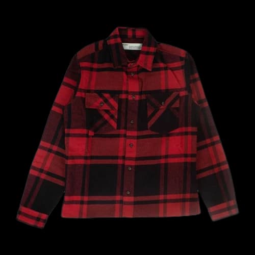 Off-White Flannel Button Down Shirt 'Red'