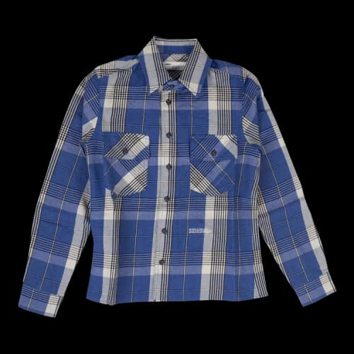 Off-White Check Button Down Shirt 'Blue'