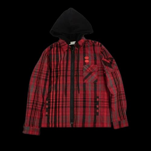 Off-White Layered Flannel Shirt 'Red'