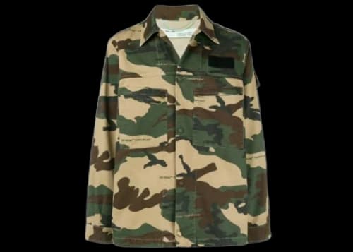 OFF-WHITE Camouflage Print Jacket Green Camo