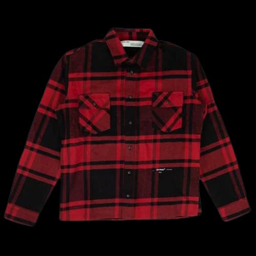 Off-White Luxury Check Button Down Shirt 'Red'