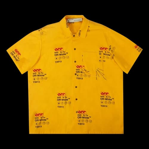 Off-White Industrial Print Shirt 'Yellow'