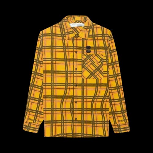 Off-White Plaid Yellow Shirt