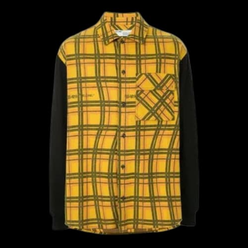 Off-White Plaid Large Yellow Shirt