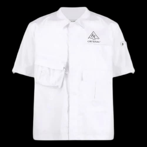 Off-White Hand Painted Printing Shirt Men White