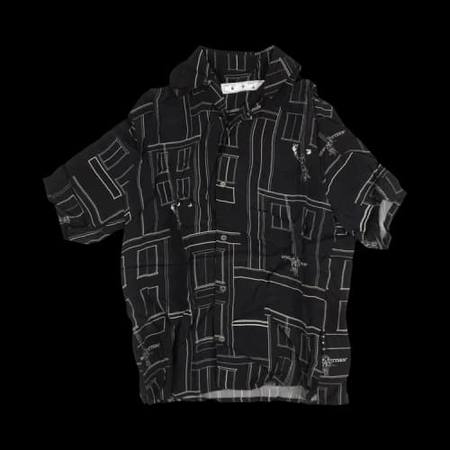 Off-White Painter Holiday Print Short Sleeve Shirt