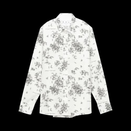Off-White Paperclip Print Long Sleeve Shirt